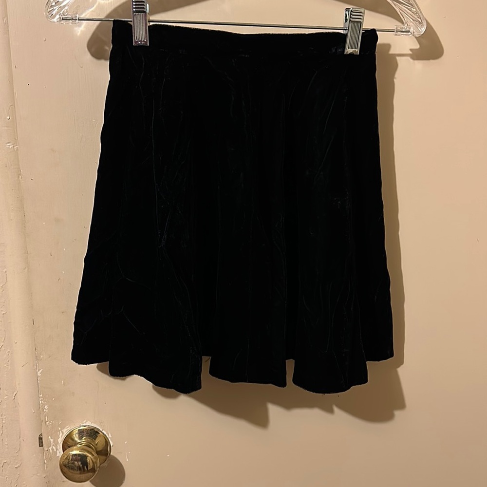 Black velvet skirt